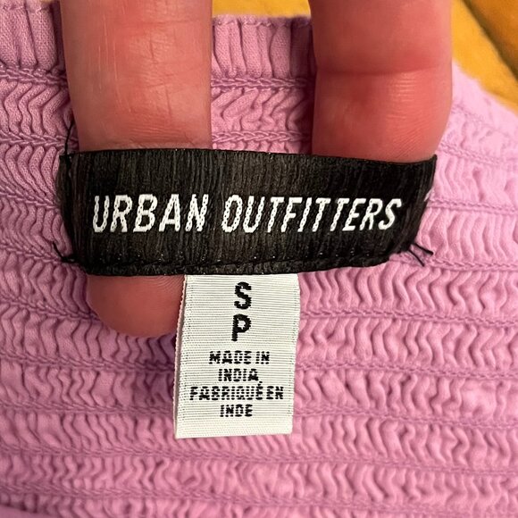 Urban Outfitters Lavender Layla Eyelet Corset Crop Top, Size Small - Picture 11 of 15